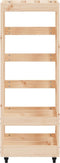 vidaXL - Houtblokhouder - met - wielen - 40x49x110 - cm - massief - grenenhout