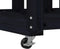vidaXL - Houtblokhouder - met - wielen - 40x49x110 - cm - massief - grenenhout - zwart