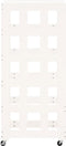vidaXL - Houtblokhouder - met - wielen - 40x49x110 - cm - massief - grenenhout - wit