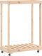 vidaXL - Houtblokhouder - met - wielen - 76,5x40x108 - cm - massief - grenenhout