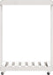 vidaXL - Houtblokhouder - met - wielen - 76,5x40x108 - cm - massief - grenenhout - wit