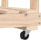 vidaXL - Houtblokhouder - met - wielen - 76,5x40x108 - cm - massief - grenenhout
