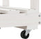 vidaXL - Houtblokhouder - met - wielen - 76,5x40x108 - cm - massief - grenenhout - wit