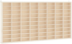 vidaXL - Houten - verzamelvitrine - met - 80 - vakken - 80x4,5x40,5 - cm
