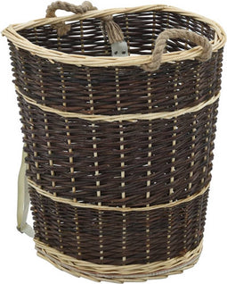 vidaXL - Houtmand - met - draagriemen - 44,5x37x50 - cm - natuurlijk - wilgenhout