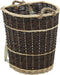 vidaXL - Houtmand - met - draagriemen - 44,5x37x50 - cm - natuurlijk - wilgenhout