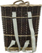 vidaXL - Houtmand - met - draagriemen - 44,5x37x50 - cm - natuurlijk - wilgenhout