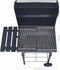 vidaXL Houtskoolbarbecue roker met onderschap zwart