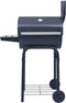 vidaXL Houtskoolbarbecue roker met onderschap zwart