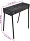 vidaXL Houtskoolbarbecue staand vierkant 75x28 cm