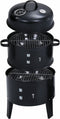 vidaXL Houtskoolroker barbecue-grill 3-in-1 40x80 cm