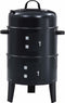vidaXL Houtskoolroker barbecue-grill 3-in-1 40x80 cm