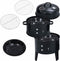 vidaXL Houtskoolroker barbecue-grill 3-in-1 40x80 cm