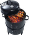 vidaXL Houtskoolroker barbecue-grill 3-in-1 40x80 cm