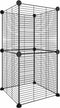 vidaXL - Huisdierenkooi - met - 8 - panelen - 35x35 - cm - staal - zwart