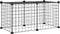 vidaXL - Huisdierenkooi - met - 8 - panelen - 35x35 - cm - staal - zwart