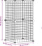 vidaXL - Huisdierenkooi - met - 8 - panelen - 35x35 - cm - staal - zwart