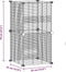 vidaXL - Huisdierenkooi - met - 8 - panelen - 35x35 - cm - staal - zwart
