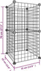 vidaXL - Huisdierenkooi - met - 8 - panelen - 35x35 - cm - staal - zwart