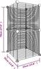 vidaXL - Huisdierenkooi - met - 8 - panelen - 35x35 - cm - staal - zwart