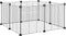 vidaXL - Huisdierenkooi - met - 8 - panelen - 35x35 - cm - staal - zwart