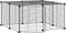 vidaXL - Huisdierenkooi - met - deur - 12 - panelen - 35x35 - cm - staal - zwart