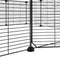 vidaXL - Huisdierenkooi - met - deur - 12 - panelen - 35x35 - cm - staal - zwart