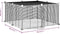 vidaXL - Huisdierenkooi - met - deur - 12 - panelen - 35x35 - cm - staal - zwart