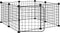 vidaXL - Huisdierenkooi - met - deur - 12 - panelen - 35x35 - cm - staal - zwart