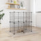 vidaXL - Huisdierenkooi - met - deur - 12 - panelen - 35x35 - cm - staal - zwart
