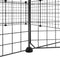 vidaXL - Huisdierenkooi - met - deur - 12 - panelen - 35x35 - cm - staal - zwart