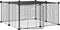 vidaXL - Huisdierenkooi - met - deur - 12 - panelen - 35x35 - cm - staal - zwart