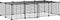 vidaXL - Huisdierenkooi - met - deur - 20 - panelen - 35x35 - cm - staal - zwart