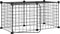 vidaXL - Huisdierenkooi - met - deur - 20 - panelen - 35x35 - cm - staal - zwart