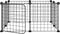 vidaXL - Huisdierenkooi - met - deur - 8 - panelen - 35x35 - cm - staal - zwart