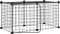 vidaXL - Huisdierenkooi - met - deur - 8 - panelen - 35x35 - cm - staal - zwart