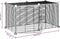 vidaXL - Huisdierenkooi - met - deur - 8 - panelen - 35x35 - cm - staal - zwart