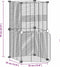 vidaXL - Huisdierenkooi - met - deur - 8 - panelen - 35x35 - cm - staal - zwart