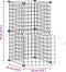 vidaXL - Huisdierenkooi - met - deur - 8 - panelen - 35x35 - cm - staal - zwart