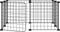 vidaXL - Huisdierenkooi - met - deur - 8 - panelen - 35x35 - cm - staal - zwart