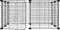 vidaXL - Huisdierenkooi - met - deur - 8 - panelen - 35x35 - cm - staal - zwart