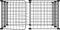 vidaXL - Huisdierenkooi - met - deur - 8 - panelen - 35x35 - cm - staal - zwart