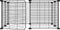 vidaXL - Huisdierenkooi - met - deur - 8 - panelen - 35x35 - cm - staal - zwart