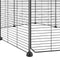 vidaXL - Huisdierenkooi - met - deur - 8 - panelen - 35x35 - cm - staal - zwart