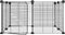 vidaXL - Huisdierenkooi - met - deur - 8 - panelen - 35x35 - cm - staal - zwart