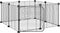 vidaXL - Huisdierenkooi - met - deur - 8 - panelen - 35x35 - cm - staal - zwart