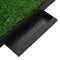 vidaXL - Huisdierentoilet - met - bak - en - kunstgras - 63x50x7 - cm - groen
