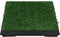 vidaXL - Huisdierentoiletten - 2 - st - met - bak - en - kunstgras - 76x51x3 - cm - groen