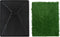 vidaXL - Huisdierentoiletten - 2 - st - met - bak - en - kunstgras - 76x51x3 - cm - groen