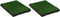 vidaXL - Huisdierentoiletten - 2 - st - met - bak - en - kunstgras - 63x50x7 - cm - groen